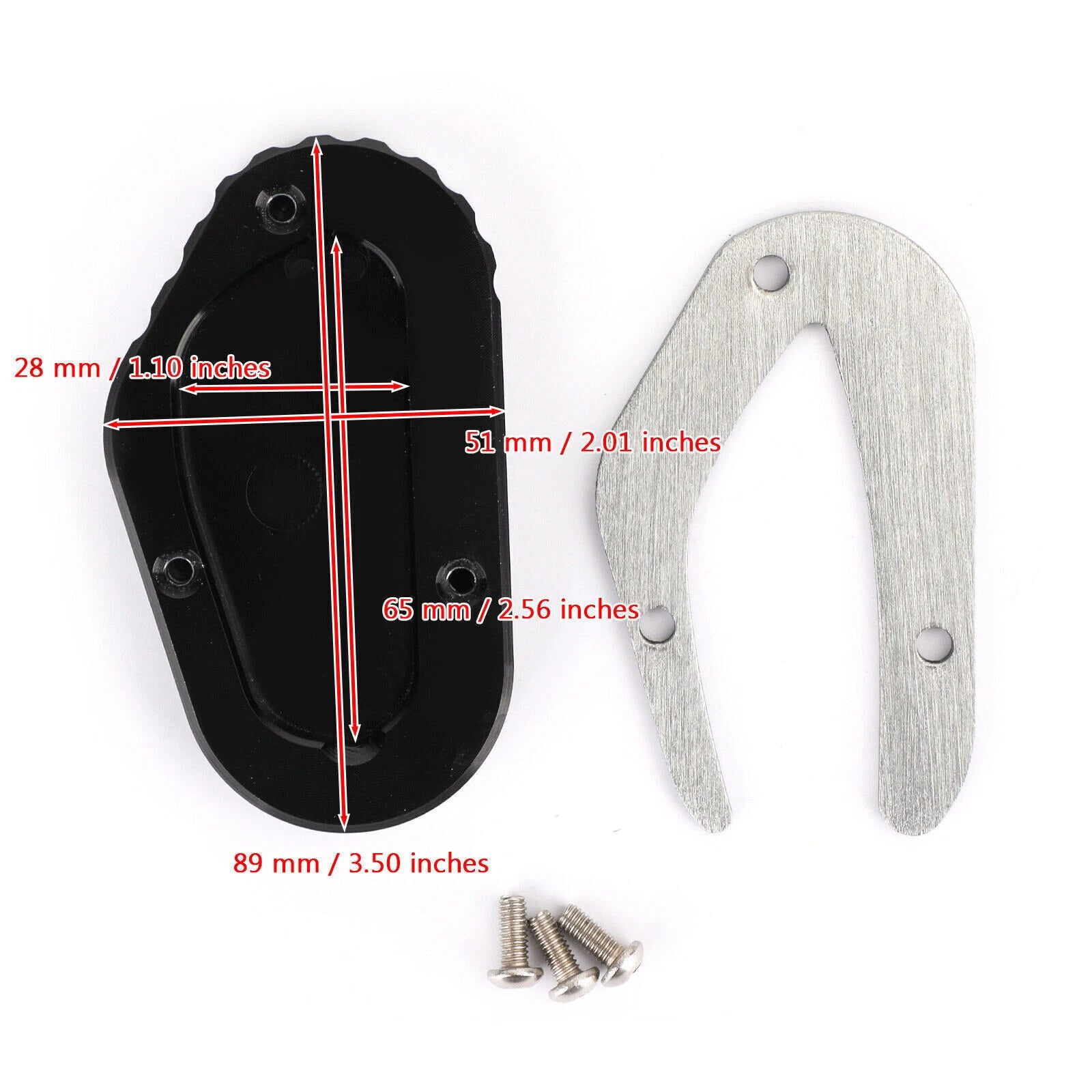 Kickstand Enlarger Plate Pad for Triumph Bonneville T100 (2018–2020) T120 (2016–2020)