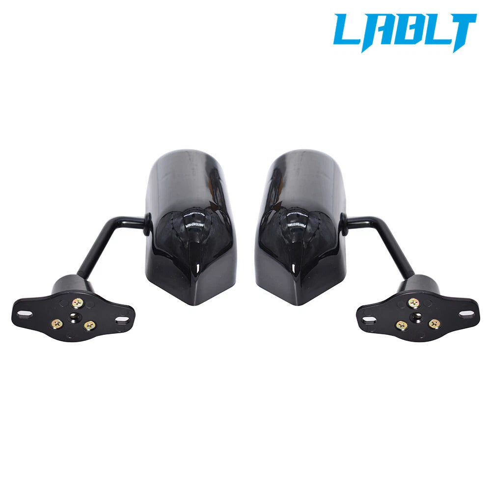 F1 Style Convex Glass Side Wing Mirrors for Universal Fit (2X)
