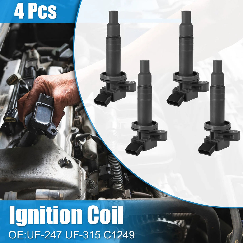 4pcs Ignition Coil Replacement for Toyota Corolla 1.8L (2000–2008)