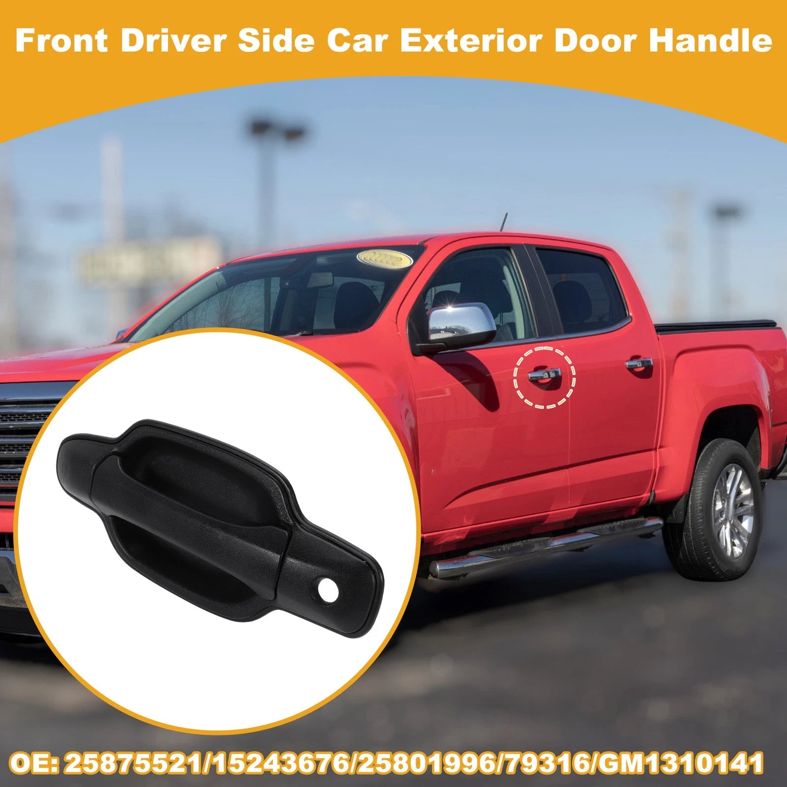 Front Left Exterior Door Handle Replacement for GMC Canyon (2015–2022)
