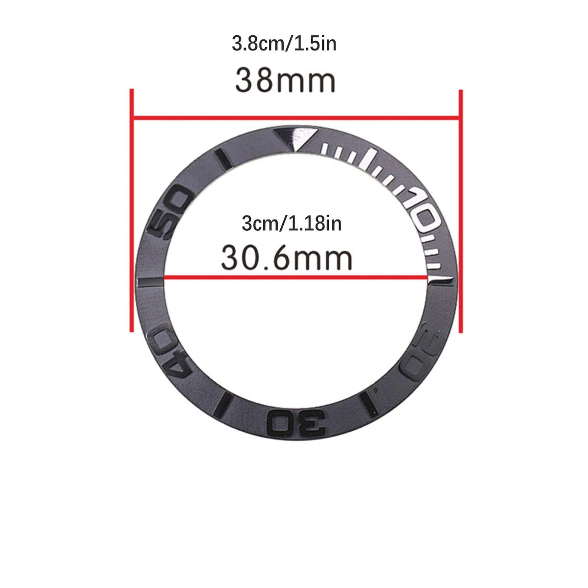 38mm Ceramic Bezel Inserts for Seiko Diver SKX007 SKX009 SKX011 (2000–Present)
