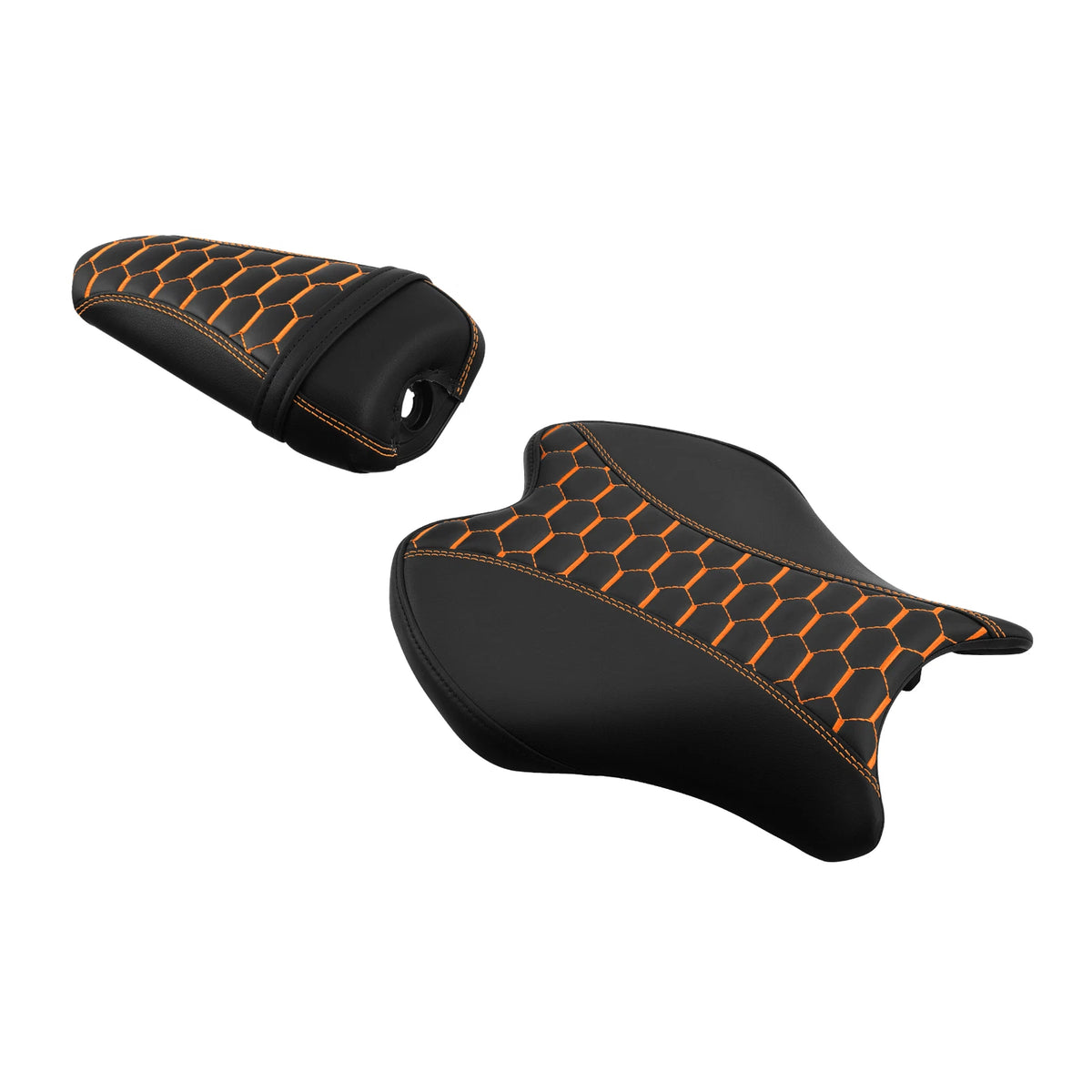 Driver & Passenger Seats for Yamaha YZF R6 (2017–2022) - Black Orange