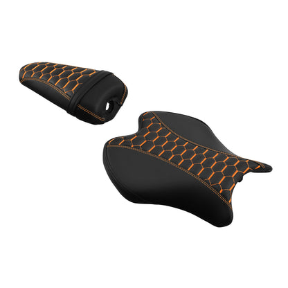 Driver & Passenger Seats for Yamaha YZF R6 (2017–2022) - Black Orange