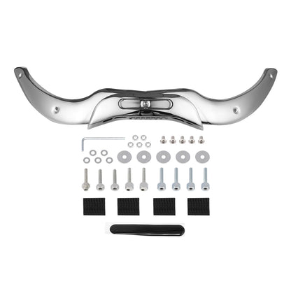 Chrome/Black Windshield Trim for Harley Touring CVO Road Glide (2004–2013)