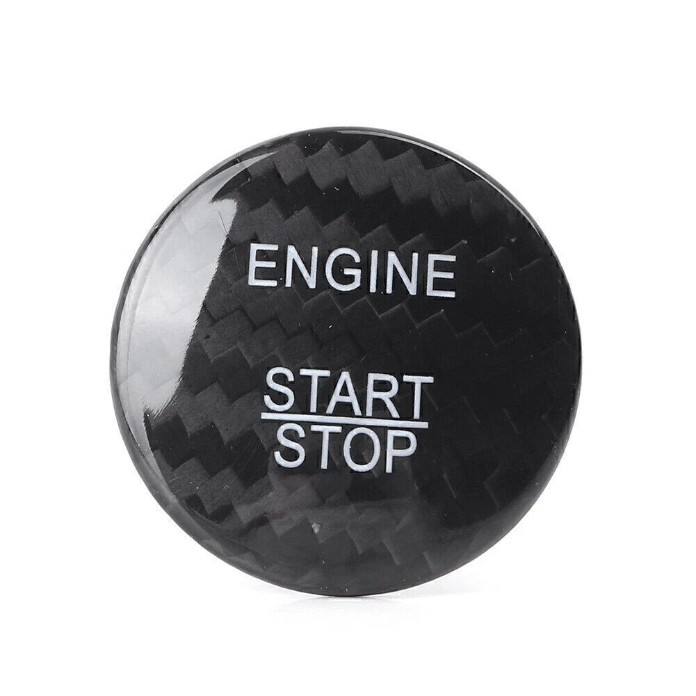 Carbon Fiber Engine Start Stop Button Sticker Cover for Mercedes Benz E Class