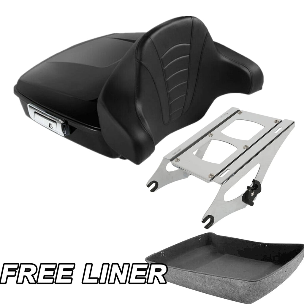 Matte Black Chopped Trunk Pad Mount Rack for Harley Electra Glide (2014–2026)