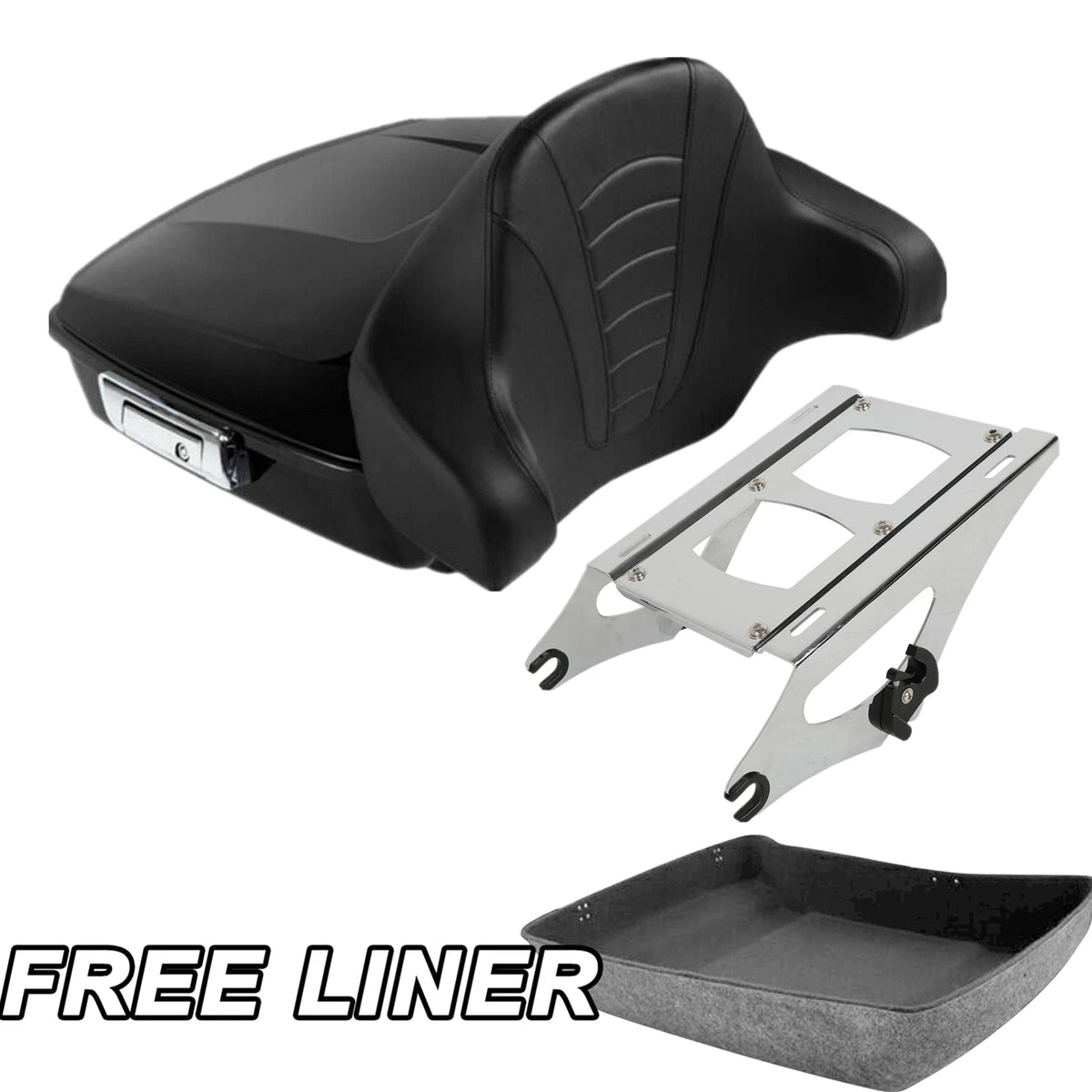 Matte Black Chopped Trunk Pad Mount Rack for Harley Electra Glide (2014–2026)