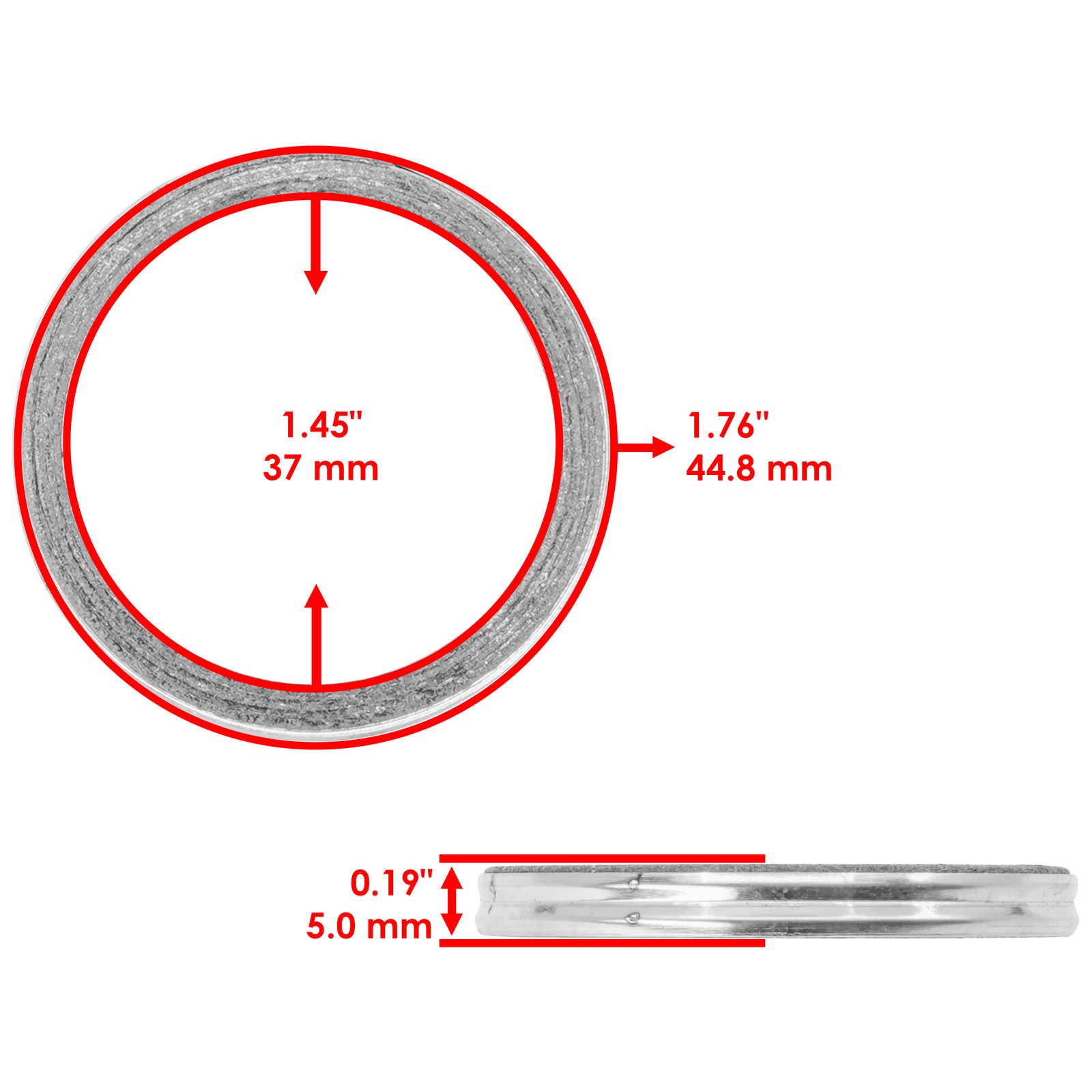 Exhaust Muffler Pipe Gasket for Yamaha RT100 (1990–2000)