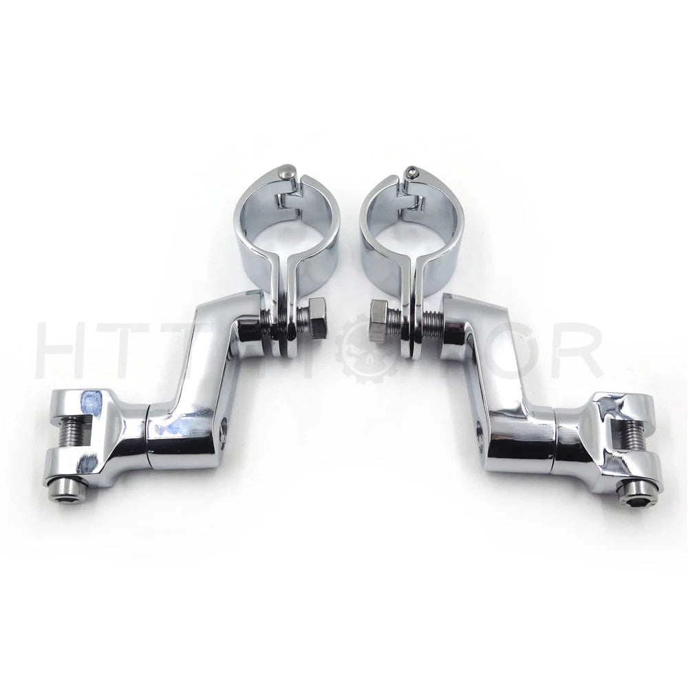 Chrome Engine Guard Highway Bar Pegs for Motorcycle (1.5")
