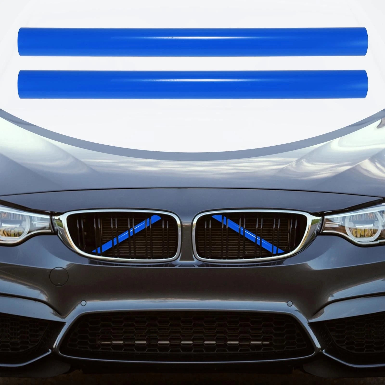 2 PCS Front Grille Insert Stripes Clips Replacement for BMW X3 F25 (2011–2018)
