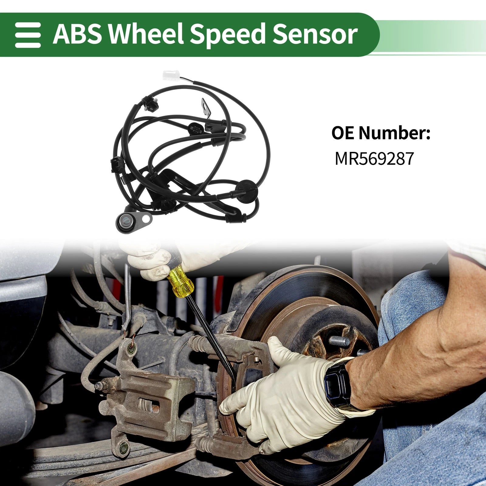 ABS Wheel Speed Sensor Replacement for Mitsubishi Galant Rear Left (2004–2011)