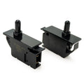 Refrigerator Light Switch 2X Push Button 32.6mm x 18.5mm Black Plastic