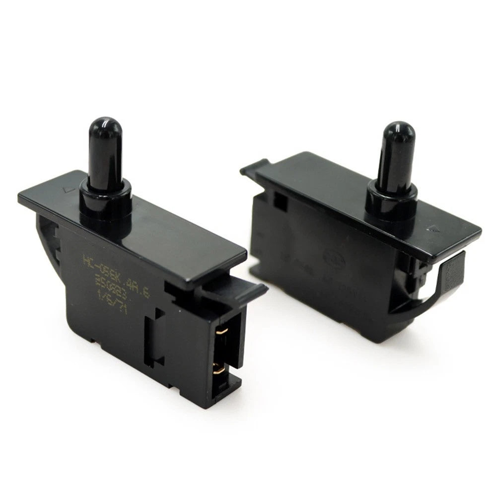 Refrigerator Light Switch 2X Push Button 32.6mm x 18.5mm Black Plastic
