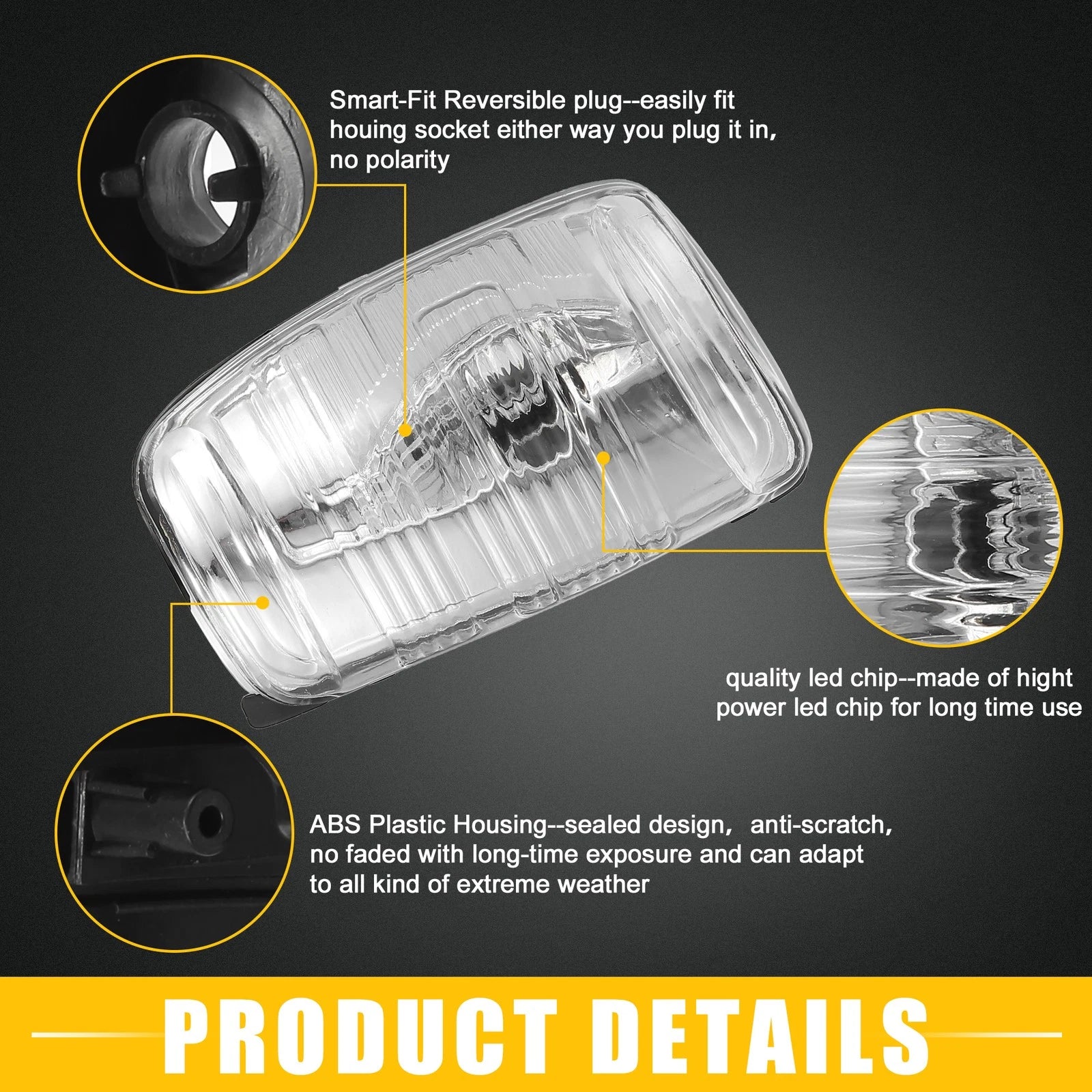Front Right Side Mirror LED Turn Signal Light Replacement for Ford Transit (2014–2024)