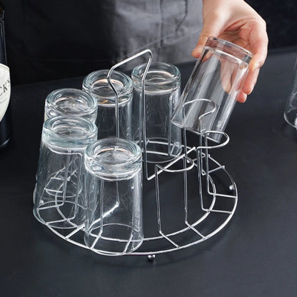 Stainless Steel Cup Rack Holder for Glass Drain and Storage