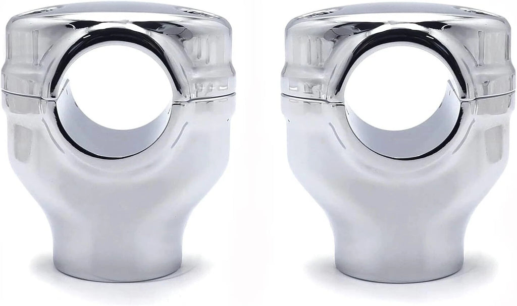 Chrome 2" Risers 1.25" Handlebar Top Clamps for Harley Dyna (2006–2020)
