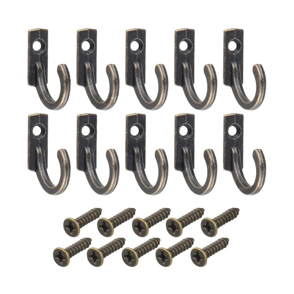 Coat Hooks for Universal Use (2.2x1.8x0.6cm, Anti-scratch Curved Design)