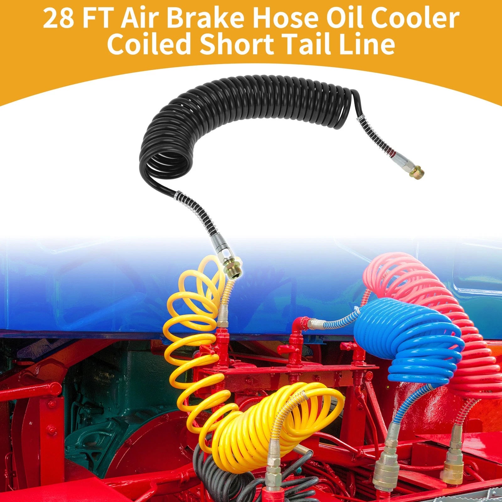Air Brake Hose for 28FT Coiled Line (Nylon Iron)