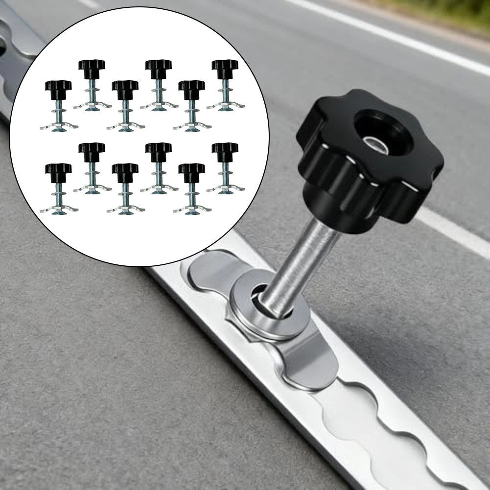 M8x60 Fixed Track Accessories with Black Star Handle and Self Locking Nut