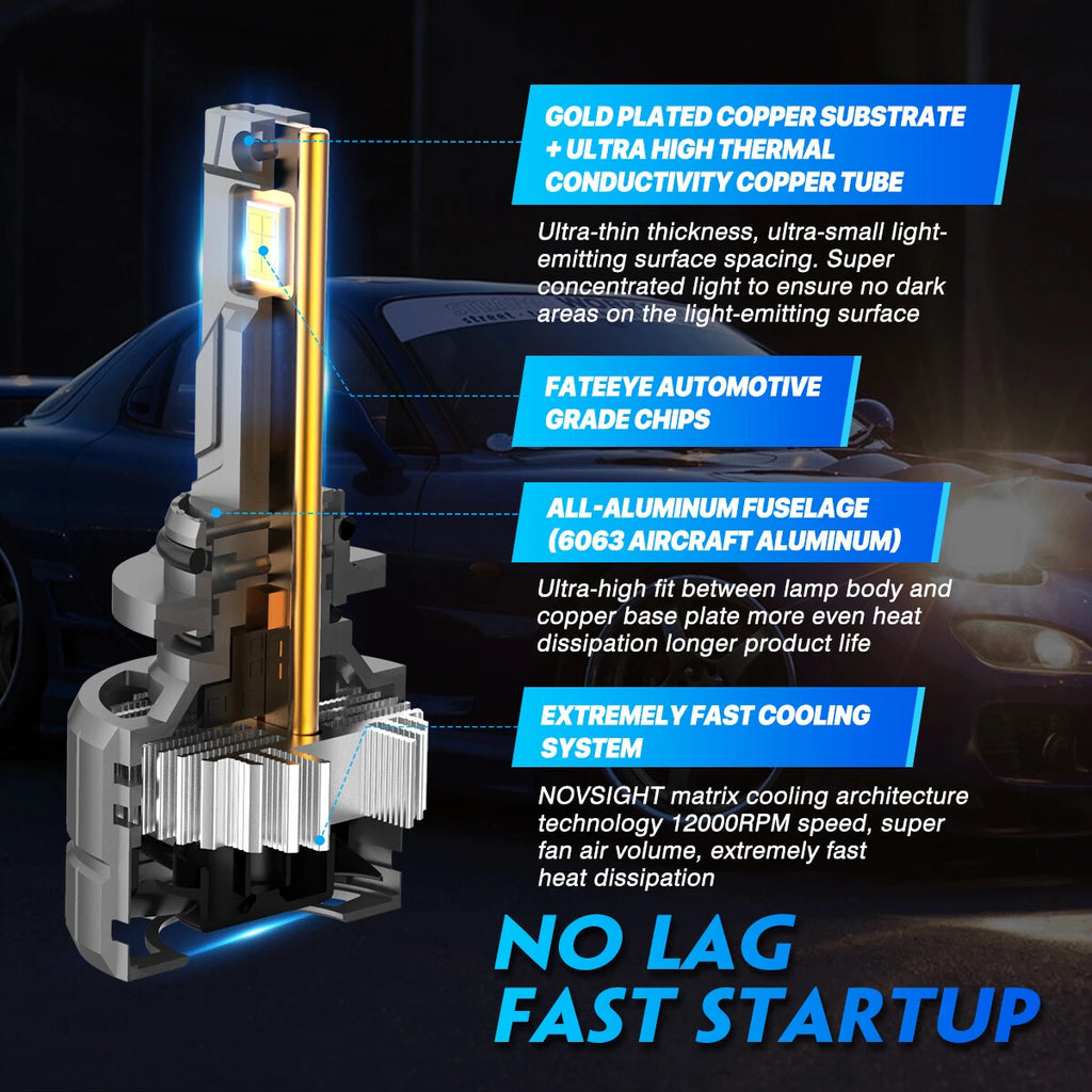 4X H11 9005 Combo LED Headlight Bulbs for