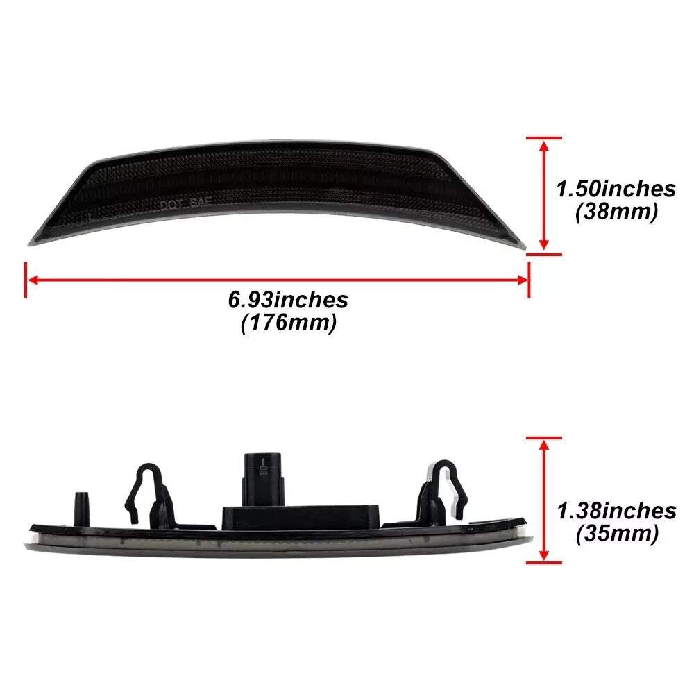 Smoked White LED Front Bumper Side Marker Light for Chevrolet Trailblazer (2021–2024)