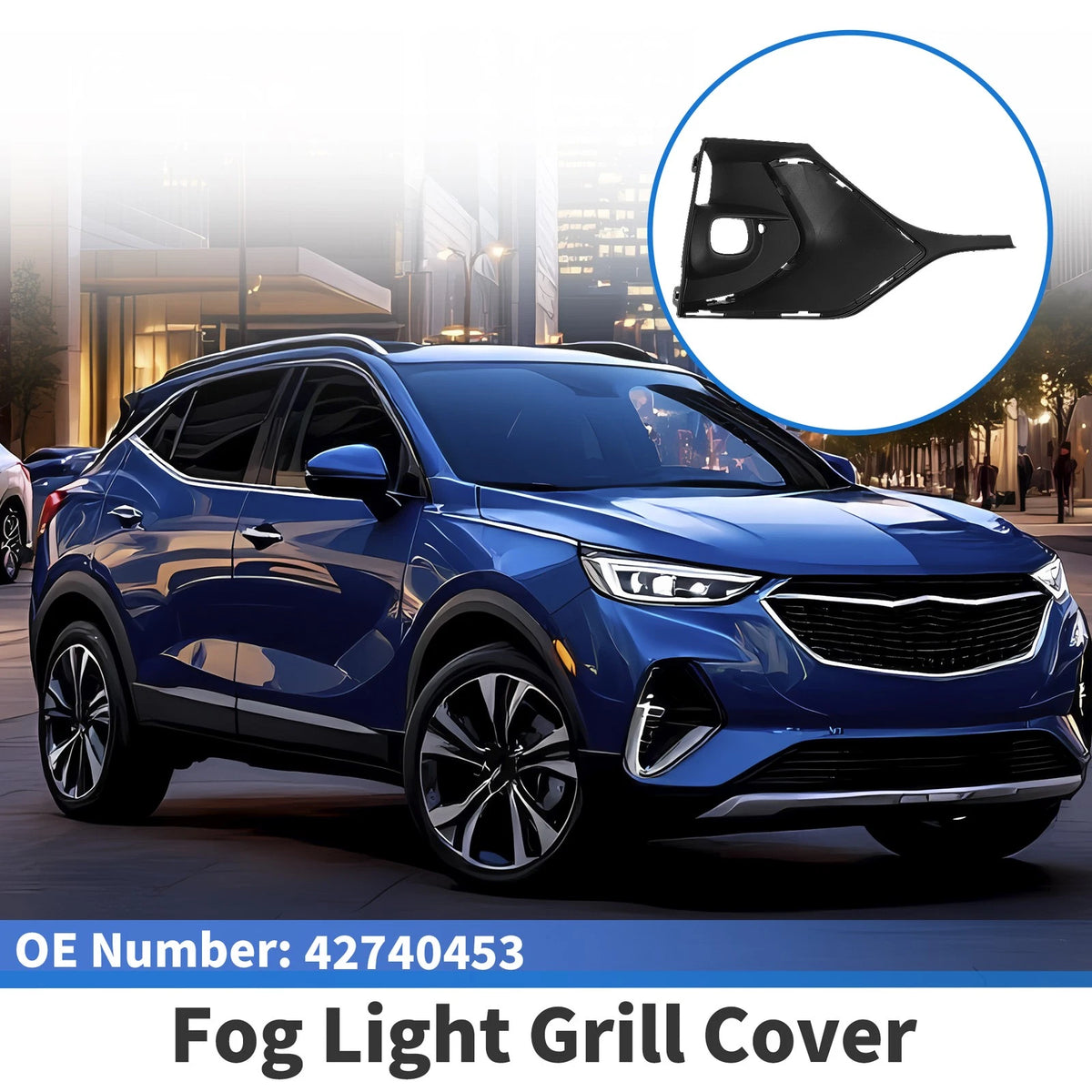 Fog Light Grill for Buick Encore GX (2020–2023) No. 42740453 Black