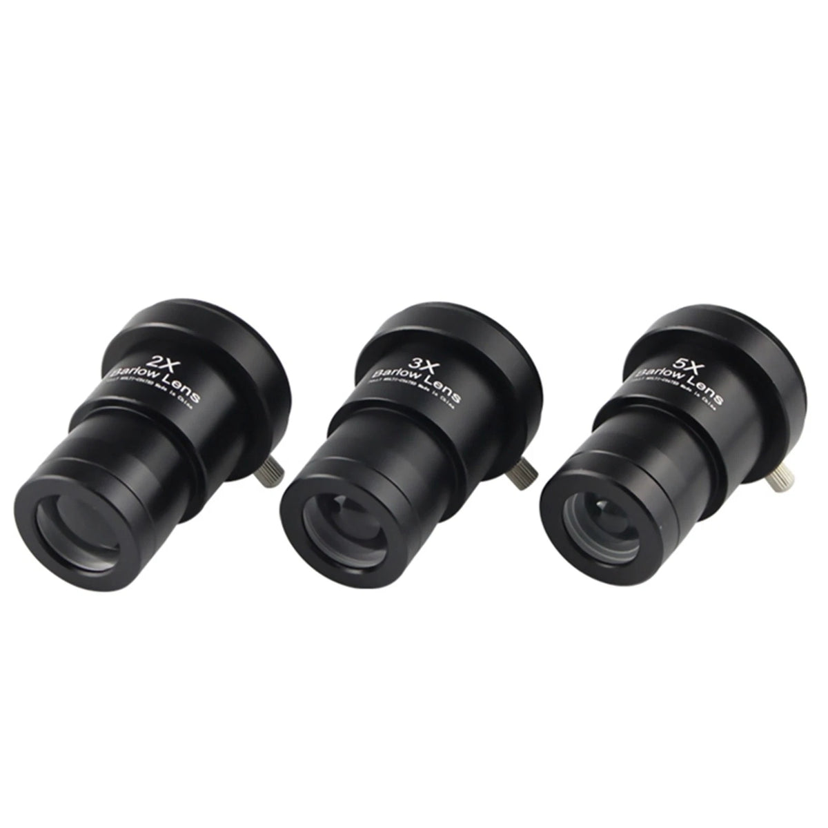 Set of 3 Barlow Lens 2X 3X 5X for Astronomical Telescope