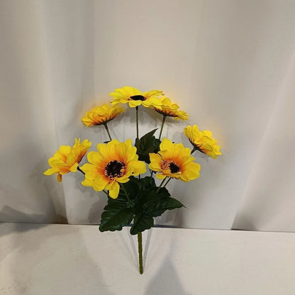 Set of 13 Artificial Sunflower Heads for Indoor Wedding Decor