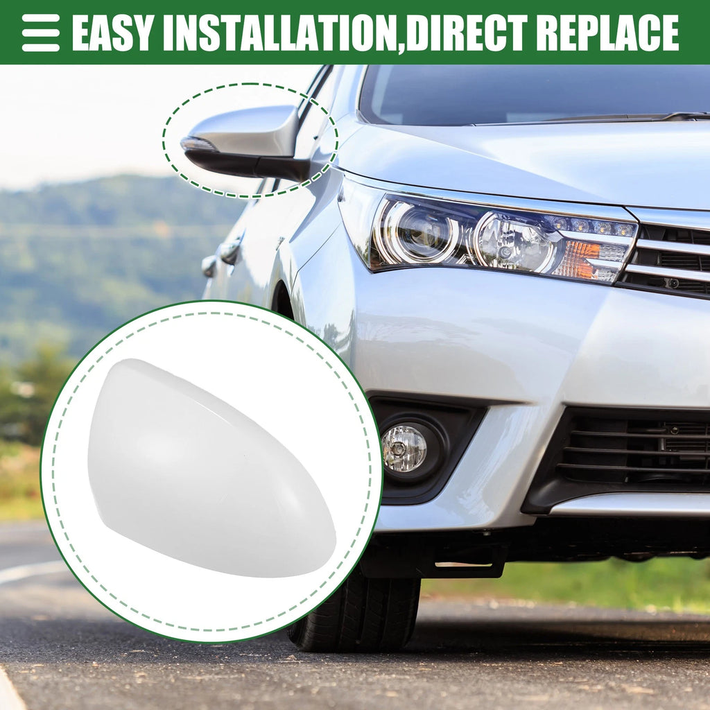 Right Side Mirror Cover Replacement for Mazda 3 (2010–2011) GS1E691N1A23 White