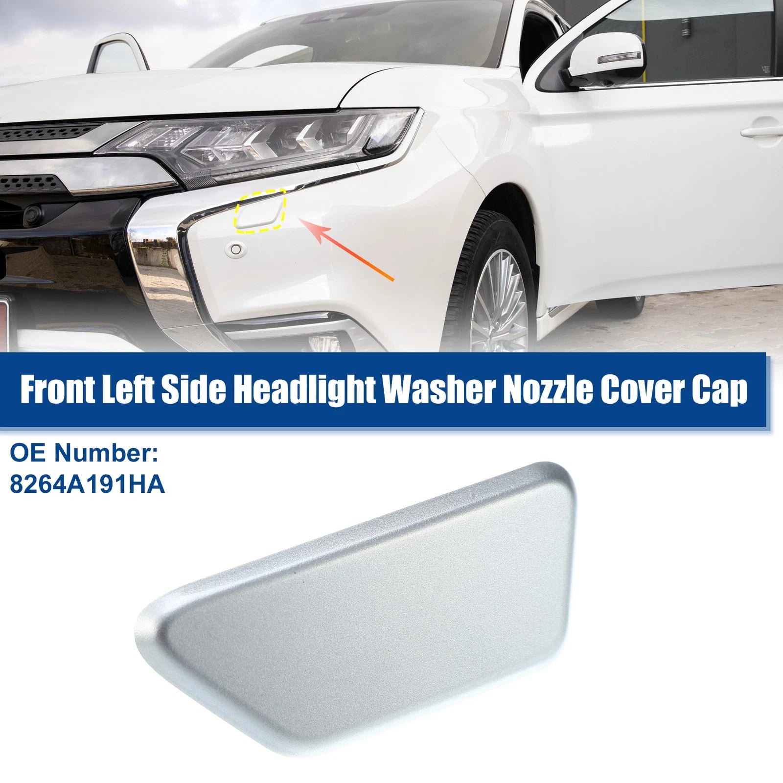 Left Headlight Washer Nozzle Cover Replacement for Mitsubishi Pajero (2009–2019)