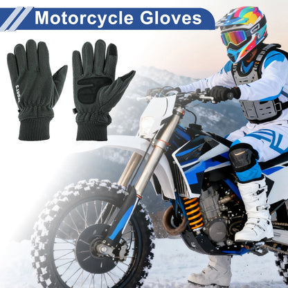 Men's Full Finger Fold-back Cycling Gloves for Mountain Biking Gray (No Fit Year)