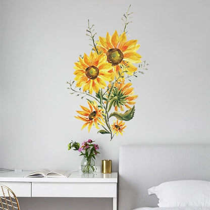 Sunflower Wall Stickers for Home Decor (Removable)