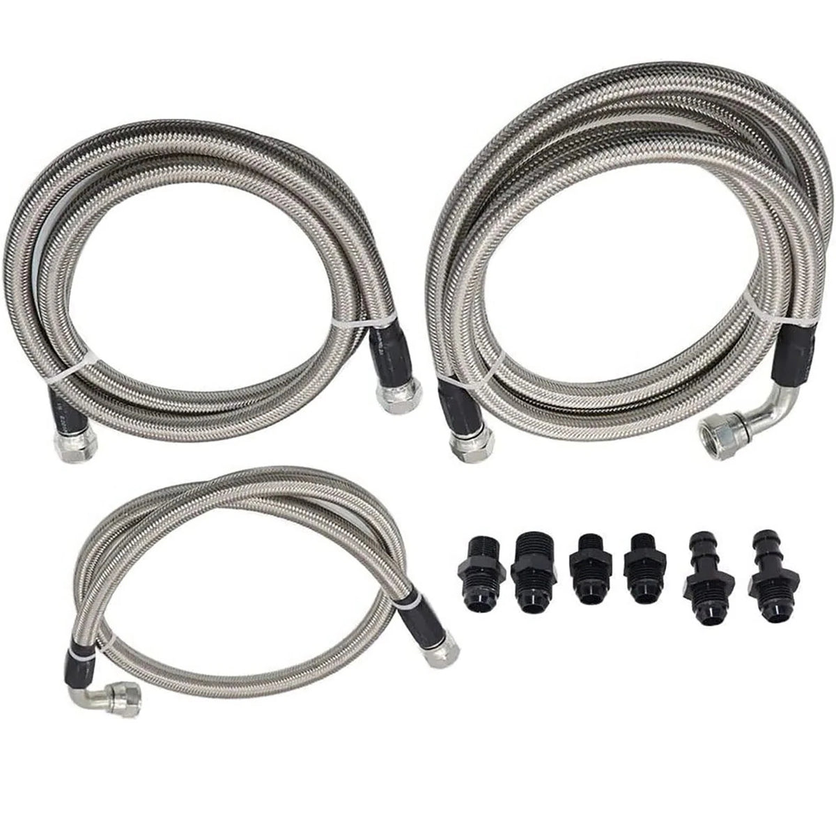 3pcs SS Braided Transmission Cooler Lines Kit for Dodge