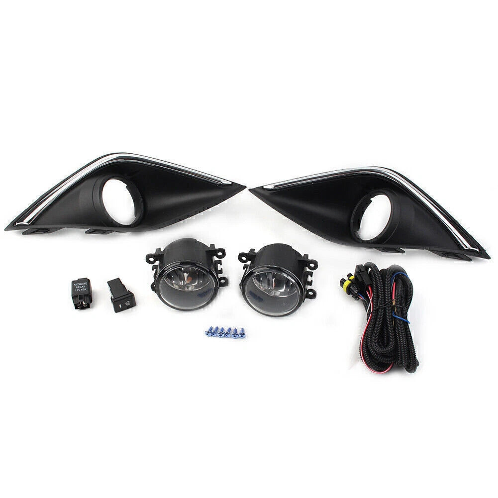Fog Light Cover Grille Bezel Harness Switch Kit for Mitsubishi Outlander (2016–2019)