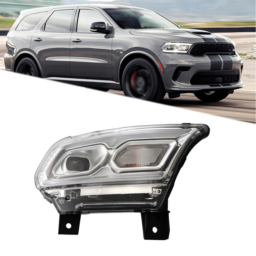 Right Side LED Halogen Black Headlight for Dodge Durango (2021–2023)