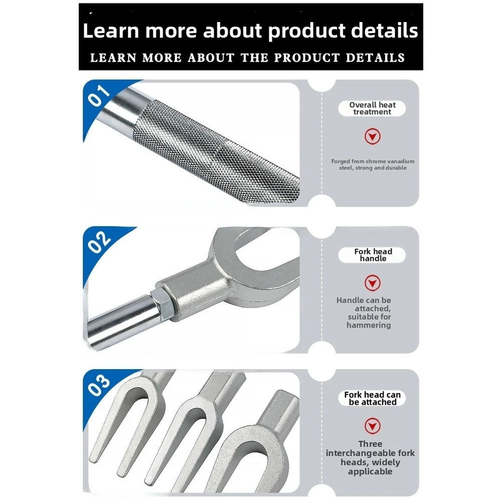 5 Piece Steering Repair Tool Set Fork Type Ball Joint Separator Puller