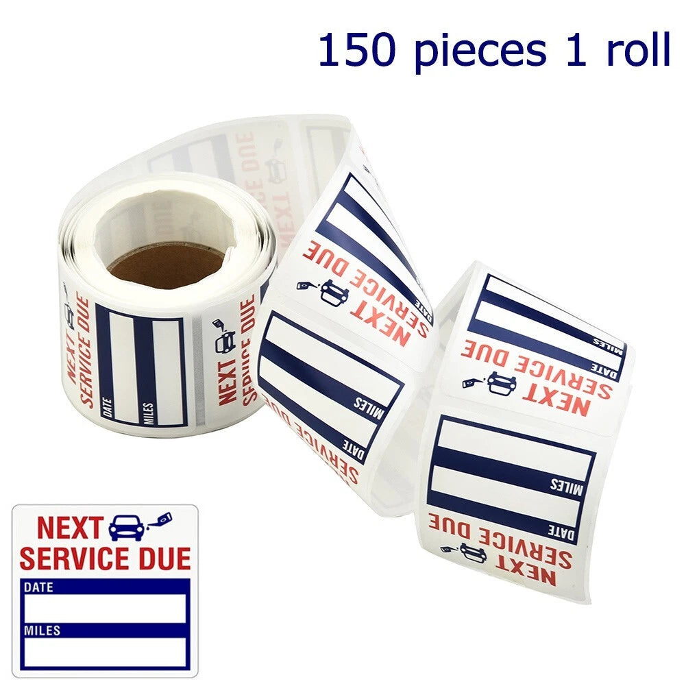 Oil Change Reminder Stickers Pack (2X) 2x2 inch
