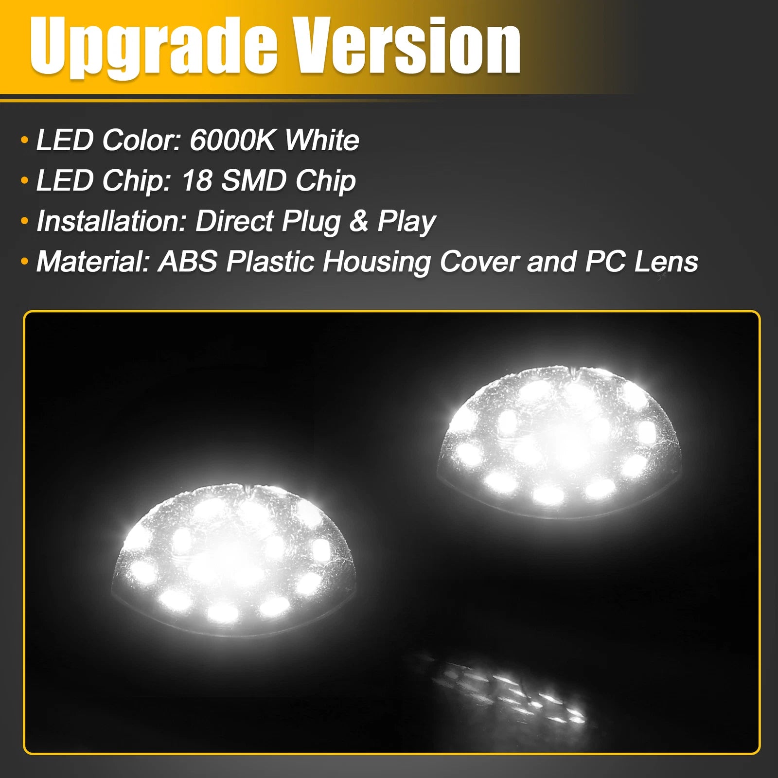 2X LED License Plate Light Assembly for Dodge RAM 1500 (6000K)