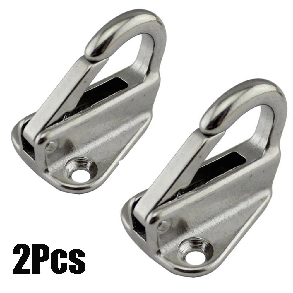 2 Pack Stainless Steel Spring Snap Fending Hook for Boat