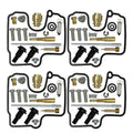 Set of 4 Carburetor Gasket Jet Repair Kits for Suzuki SV650 SV650S (1999–2002)