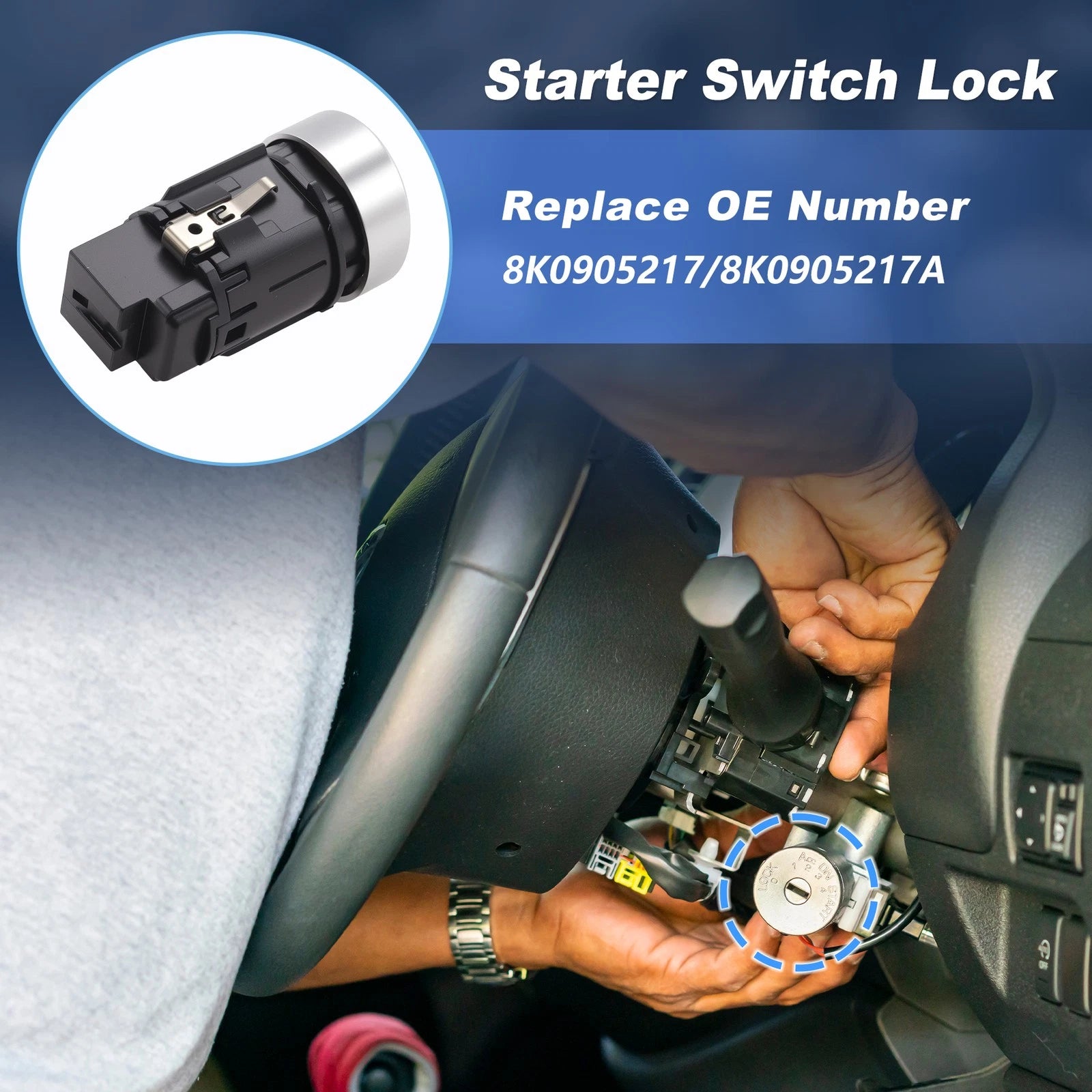 Ignition Key Starter Switch for Audi A4 B8 (2007–2015) 8K0905217