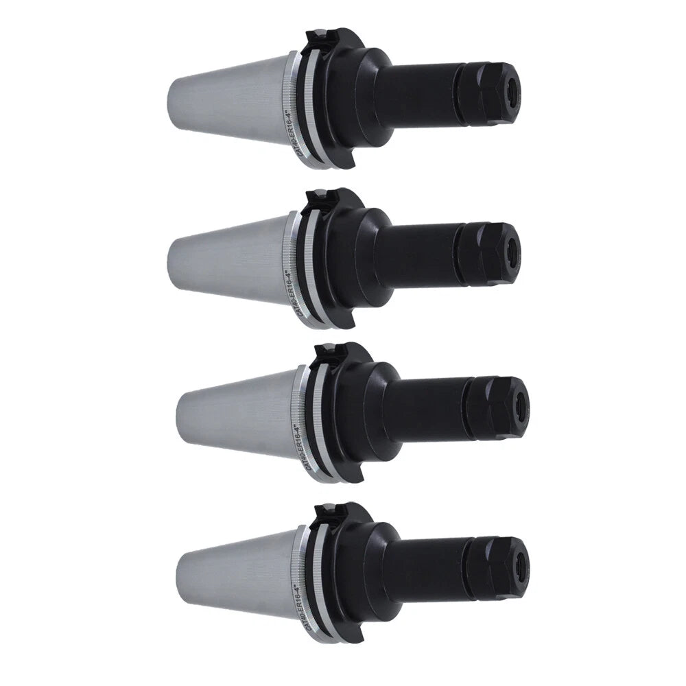 Set of 8 Tool Holder Chucks for CAT40-ER16 (4" Long Gage Length)