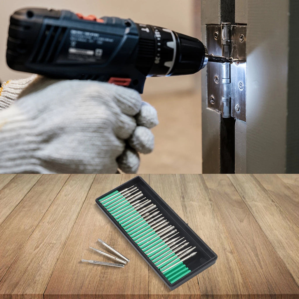 30pcs Set of Rotary Burrs Tools for Various Applications