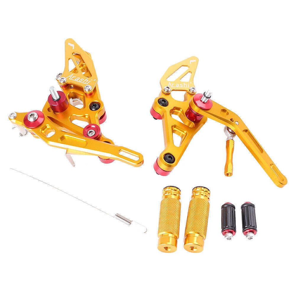 Adjustable Rearsets Foot Pegs for Yamaha MT-07 (2014–2017) Gold