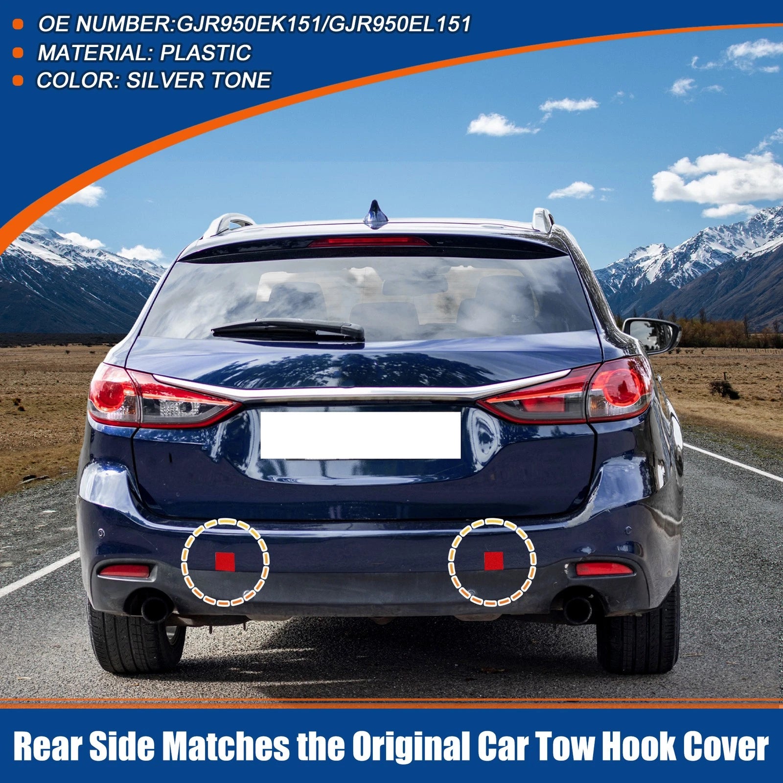 Rear Tow Hook Cover Replacement for Mazda 6 (2013–2019)