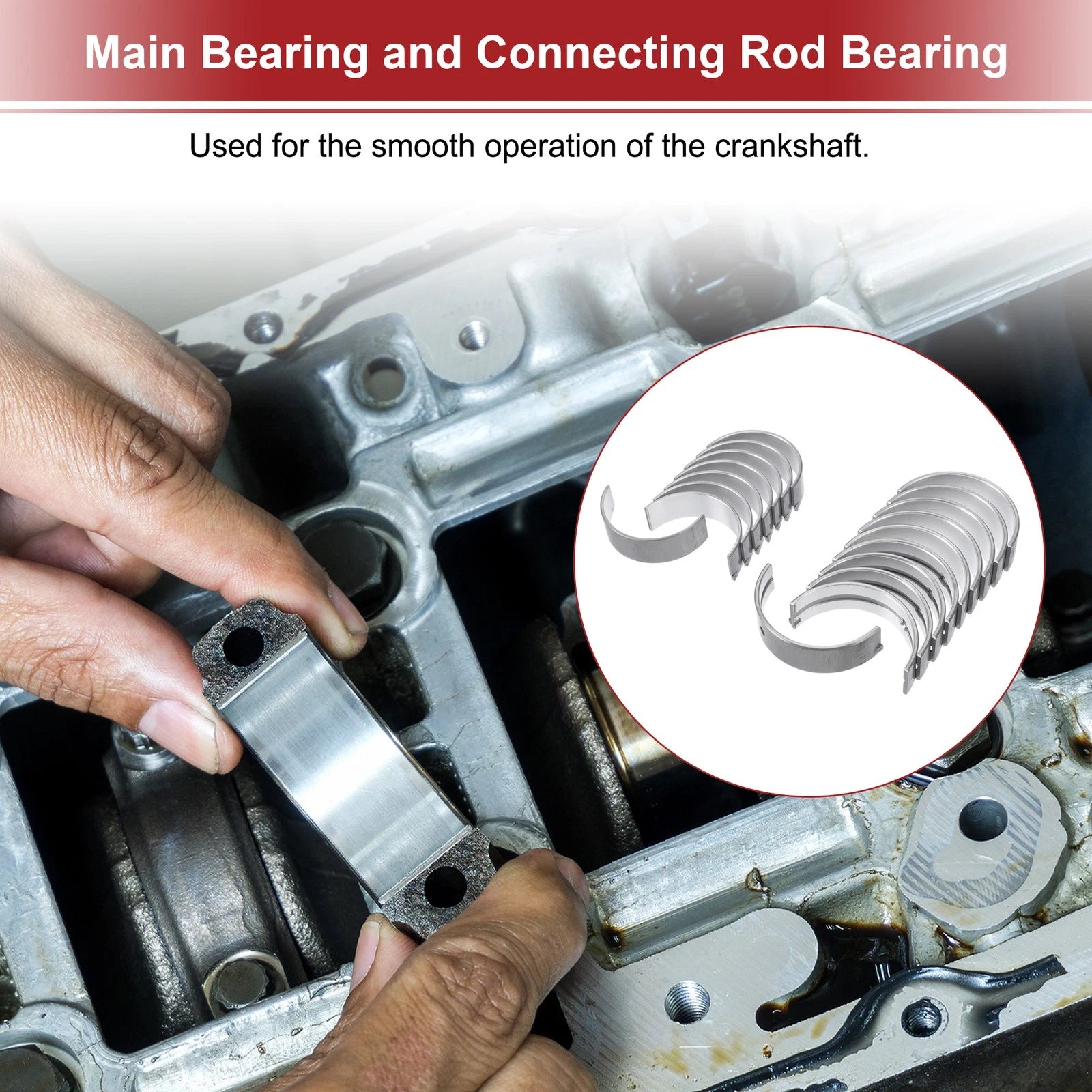 Engine Main and Connecting Rod Bearing Kit for Hyundai Accent (2000–2022)