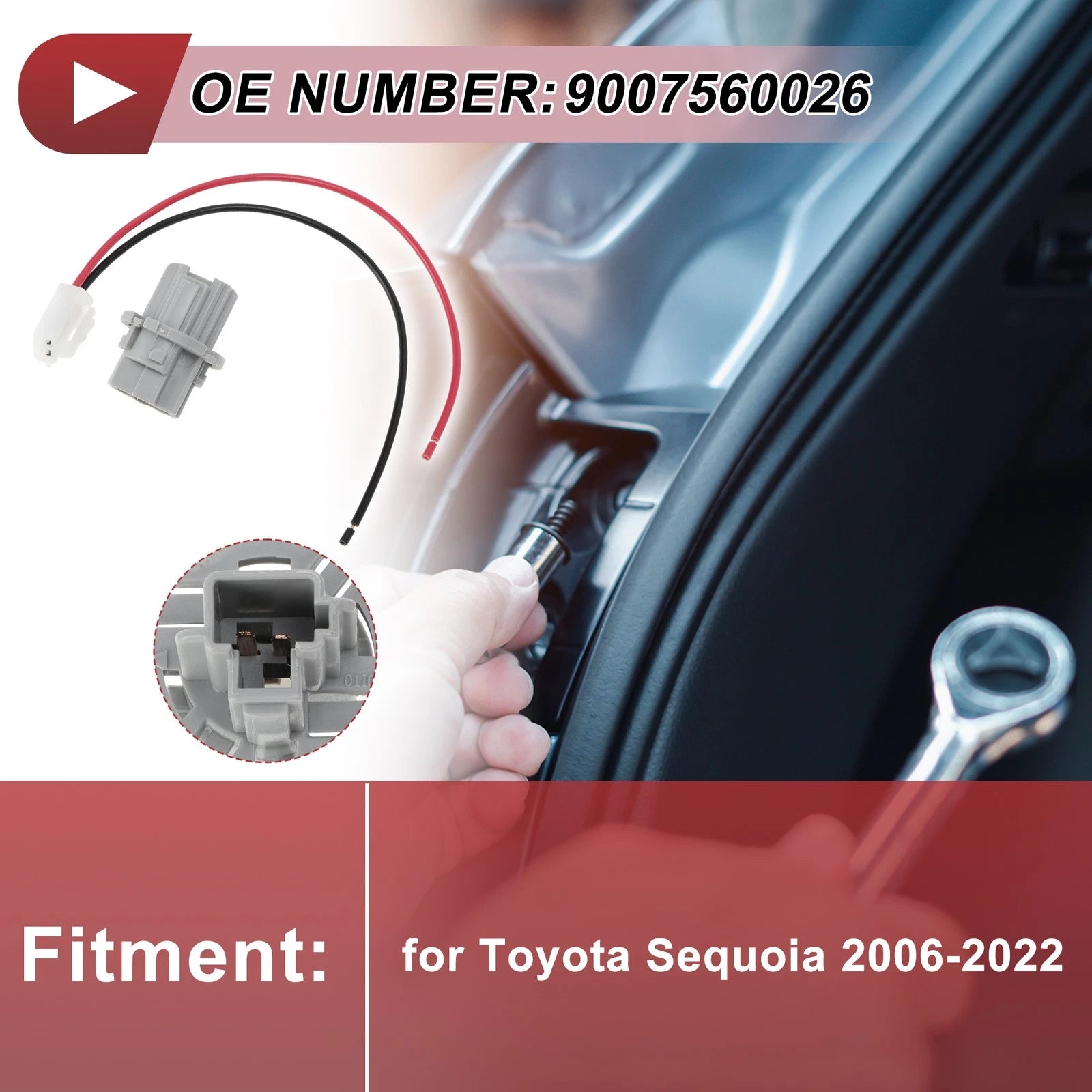 Rear Turn Signal Light Socket Wiring Set for Toyota Sequoia (2006–2022)