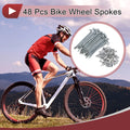 Bike Spokes Replacement Set for 10G Wheels 85mm Carbon Steel Galvanized