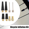 Bicycle Tire Valve Adapters Kit with Inflation Needles for Universal Use (—)