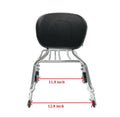Chrome Backrest Sissy Bar with Luggage Rack for Harley Touring (2009–2017)